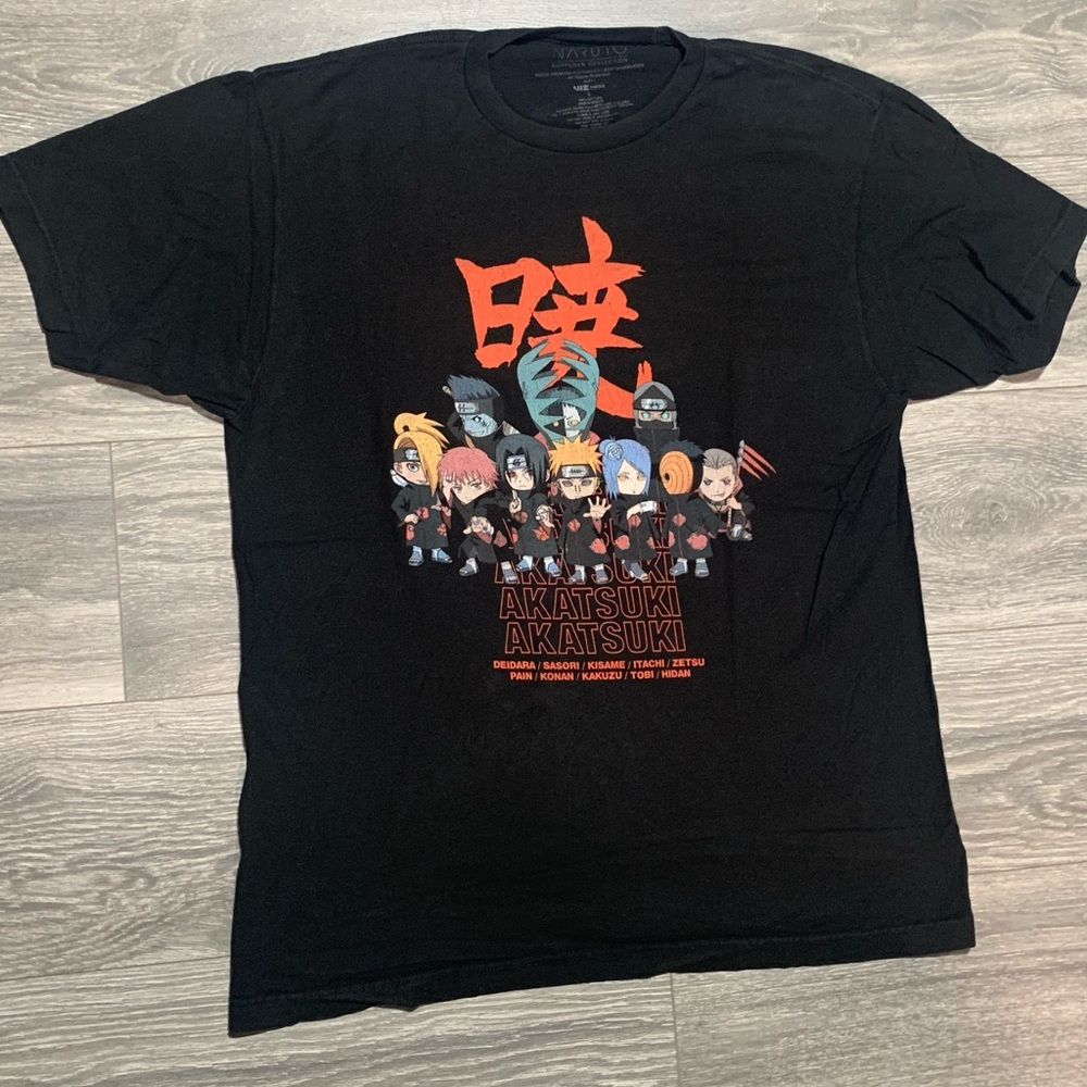 2002 Vintage Naruto Akatsuki Criminal Organization L T-Shirt